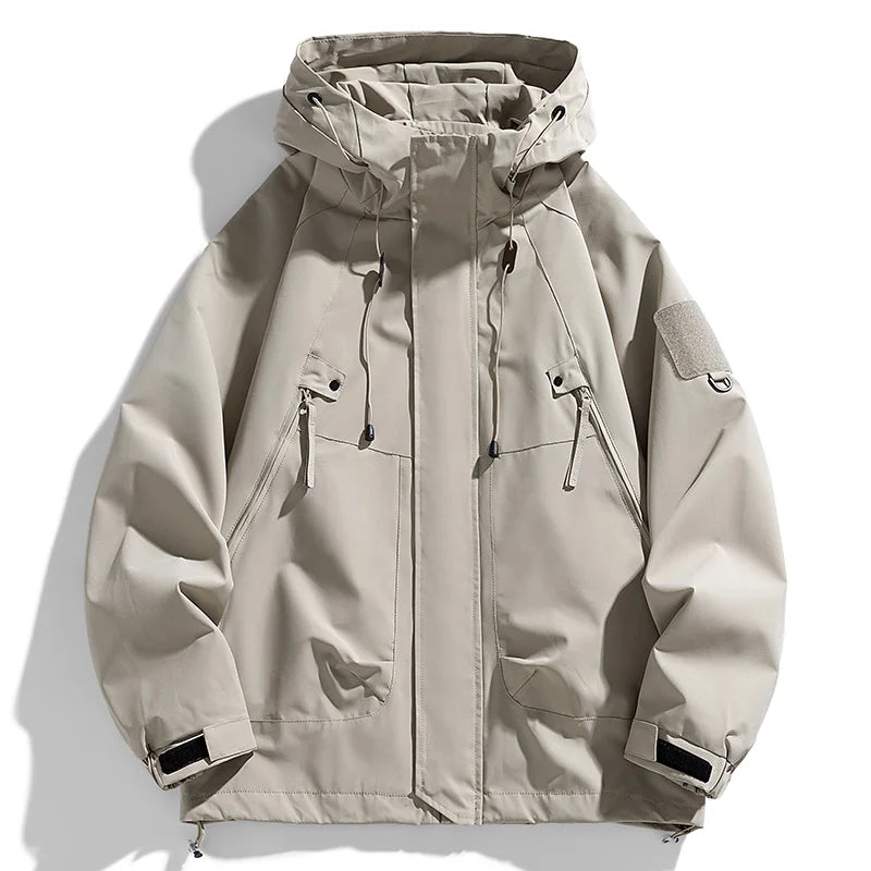 Windbreakers Men Hooded Jacket Zipper Coat