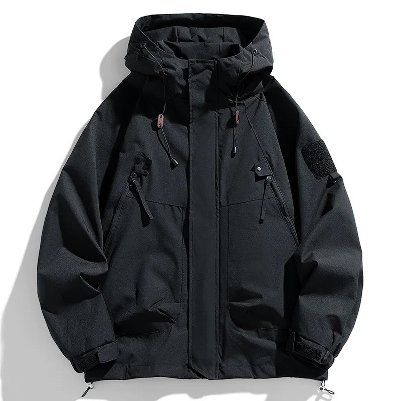 Windbreakers Men Hooded Jacket Zipper Coat